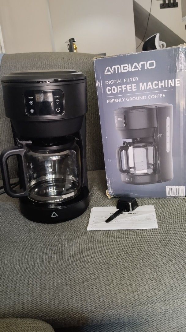 Digital Filter Coffee Machine Ambiano AUS (Category: Coffee & Tea Tableware) located in Manila. Submitted by PickClickShip (Listing ID 1365676857, Image 1). Description: Digital Filter Coffee Machine AUS Enjoy your coffee using this simple but elegant coffee machine. Brewing your coffee easy. - brand : Ambiano AUS - comes with programmable timer, allows you to set the coffeemaker to brew at a specific time - with keep warm function - with digital