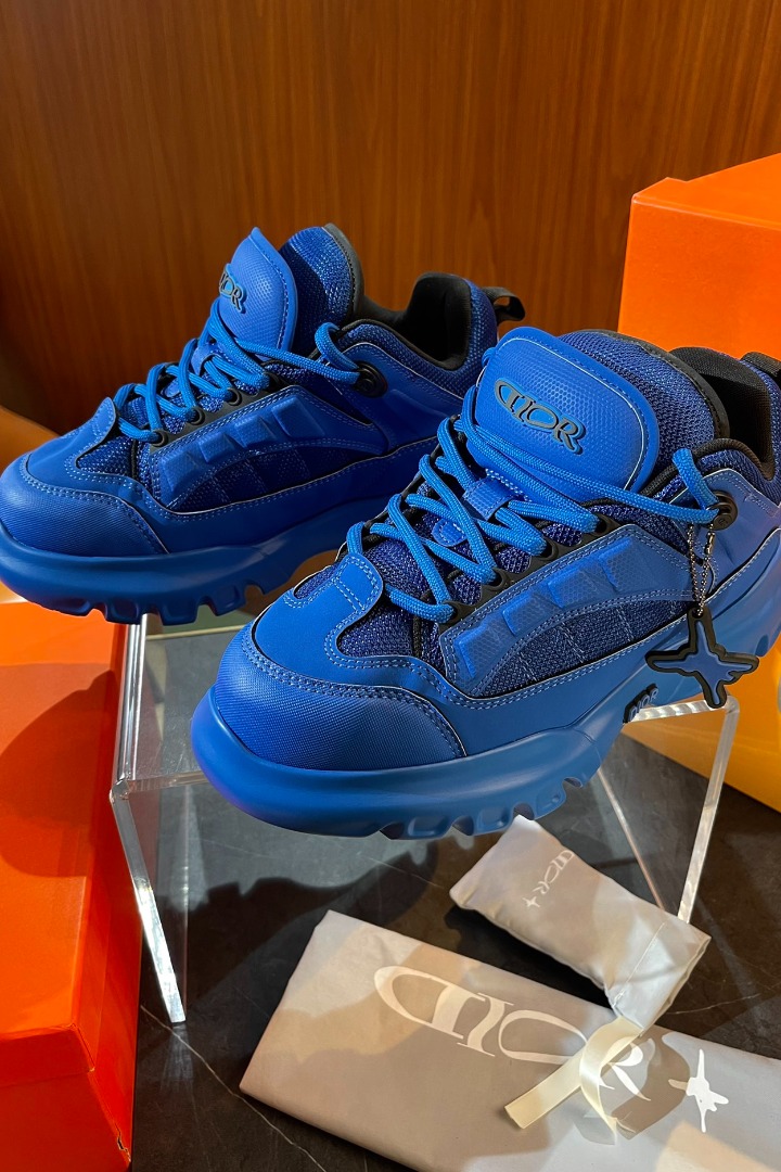 DIOR Snow Dior Lewis Hamilton Sneakers Round-Toe Lace-Up Low