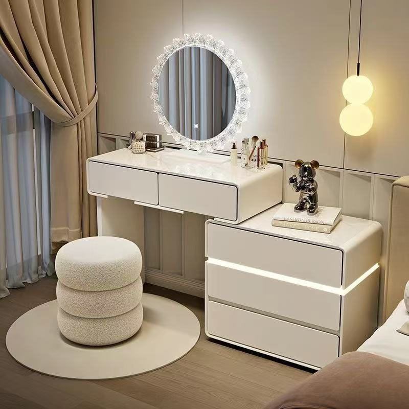Dressing Table Sets Beautiful Storage Dressing Desk with Side Cabinet ...