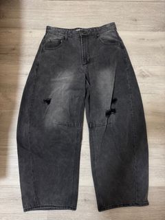 9090 King Logo Buggy Denim Pants, 他的時尚, 褲子, 牛仔褲在 9090 King Logo Buggy Denim Pants, 他的時尚, 褲子, 牛仔褲在