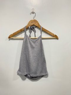Gray backless top