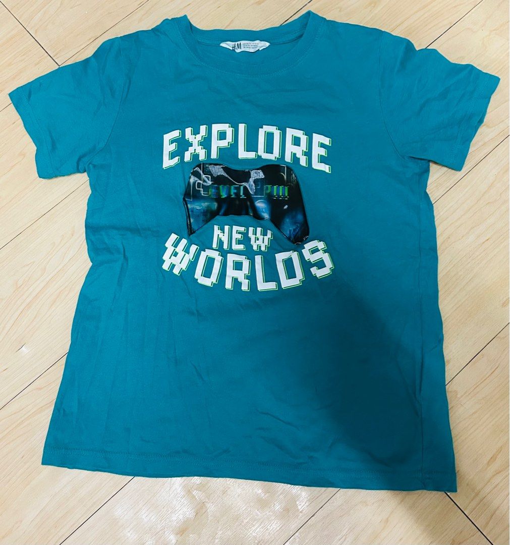 H&M shirt for kids (Category: Babies & Kids Fashion) located in Pasig City. Submitted by apolstore (Listing ID 1365759226, Image 1). Description: Once used Can fit ages 4-7yrs old.