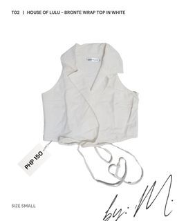 House of Lulu Bronte Wrap Top in White