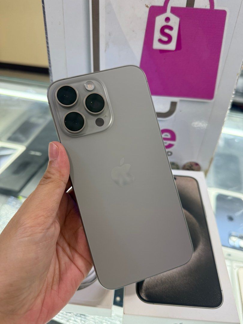 iphone 15 pro max 1TB good as new (Category: iPhone 15 Series) located in Cainta. Submitted by vine_gadget_shop (Listing ID 1365702479, Image 2). Description: iphone 15 pro max 1TB good as new complete package ntc variant factory unlock warranty until july 2025 pick up store greenhills shopping center we accept trade in we accepy credit card and ggives installment we do cod and door to door we ship nationwide for fast transaction call 09277368323
