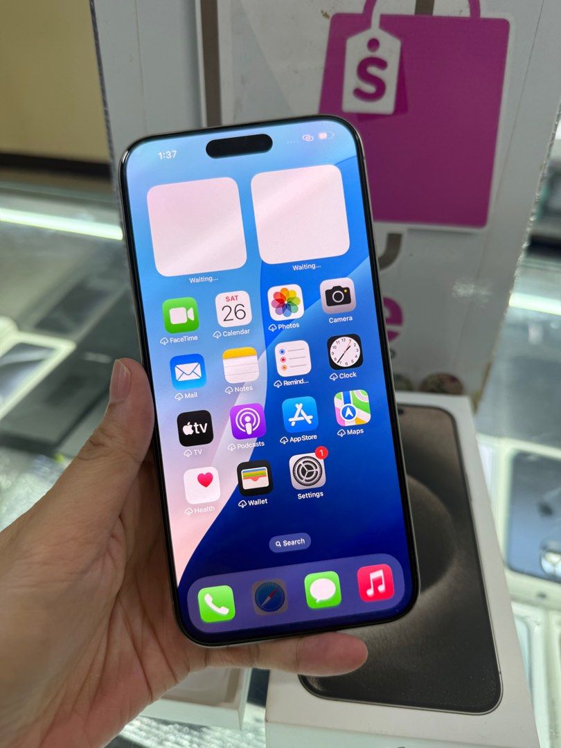 iphone 15 pro max 1TB good as new (Category: iPhone 15 Series) located in Cainta. Submitted by vine_gadget_shop (Listing ID 1365702479, Image 3). Description: iphone 15 pro max 1TB good as new complete package ntc variant factory unlock warranty until july 2025 pick up store greenhills shopping center we accept trade in we accepy credit card and ggives installment we do cod and door to door we ship nationwide for fast transaction call 09277368323