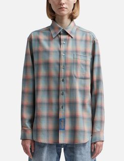 Maison Margiela Pendleton Oversized Check-print Wool Shirt