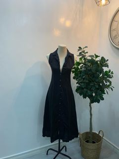 Mango midi linen dress
