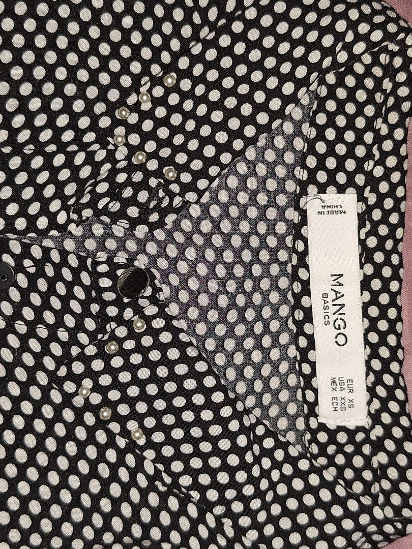 MNG basic polkadot shirt ( black and white) (Category: Shirts) located in Makati City. Submitted by worn2work_treasures (Listing ID 1365718474, Image 3). Description: .