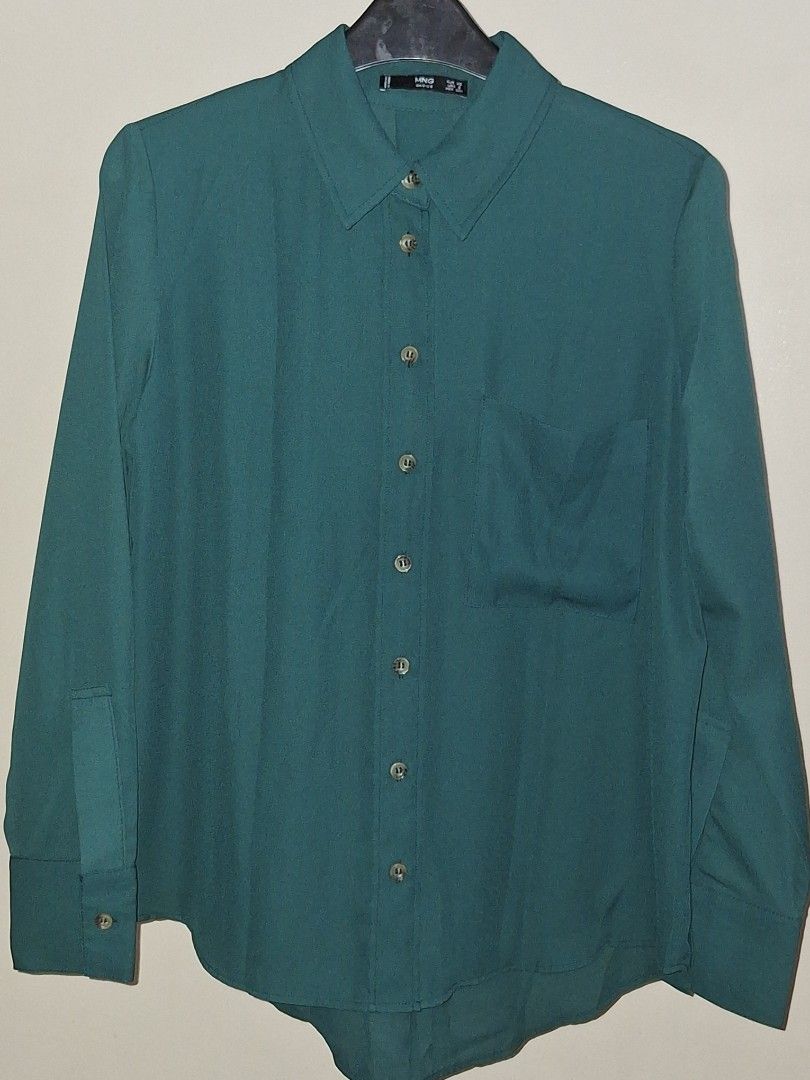 MNG Dark Green Shirt (Category: Shirts) located in Makati City. Submitted by worn2work_treasures (Listing ID 1365719778, Image 1). Description: .
