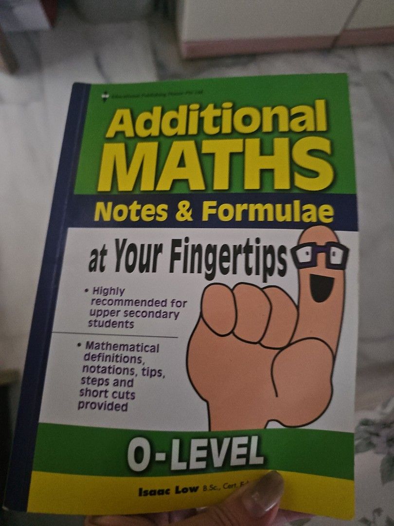 O level A math notes (Category: Assessment Books) located in Singapore. Submitted by imangelholic (Listing ID 1365718561, Image 1). Description: Meet up at Raffles place or Aljunied mrt..