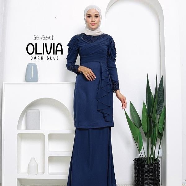 Olivia Kurung Modern Raya 2025, Women's Fashion, Muslimah Fashion, Baju ...