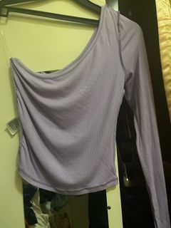 One sided purple top