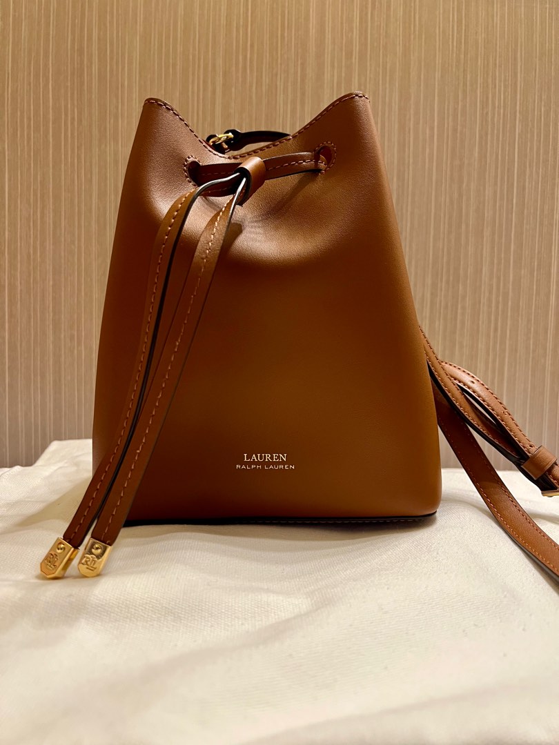 Clothing Lauren Ralph Lauren Leather Debby Ii Mini Drawstring Bag
