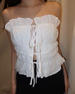 Ruffle tie top
