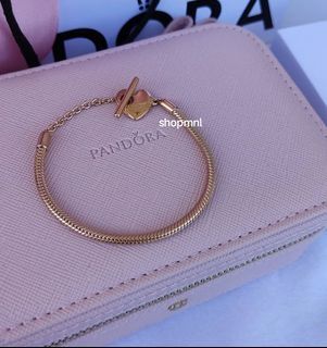 🎀SALE! PANDORA TBAR HEART CLASP SNAKECHAIN BRACELET
