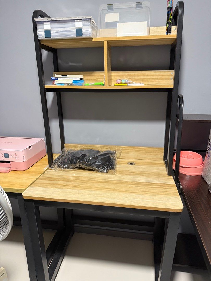 Study Table (Category: Tables & Sets) located in Singapore. Submitted by kate.__. (Listing ID 1365780115, Image 2). Description: Measurements found in listing, length 80cm Find own delivery company or I can help to check.