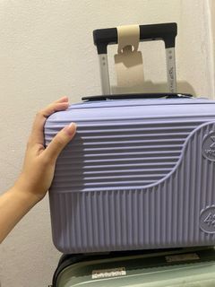 voyager lilac mini travel luggage box suitcase
