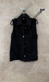 ZARA | Tweed Vest Waistcoat Top XS