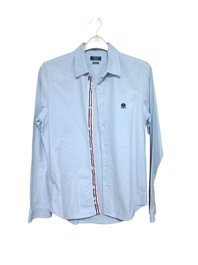 Zara Long Sleeves Polo (Category: Formal Shirts) located in Makati City. Submitted by inxsstuff (Listing ID 1362531312, Image 1). Description: Denim texture With piped button placket Medium Superslim Fit Good condition Payment via Gcash or BPI transfer.