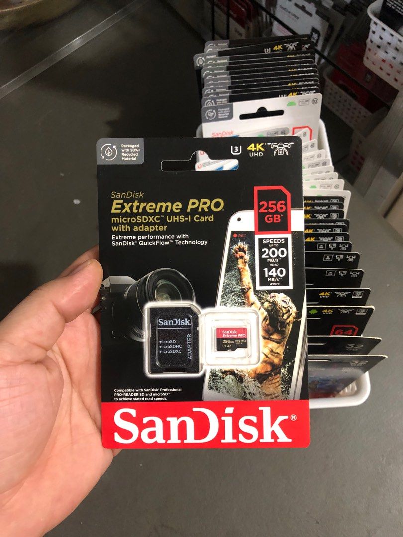 256GB Micro SD Extreme Pro Sandisk Original (Category: Memory & SD Cards) located in Makati City. Submitted by jc.cuerdo (Listing ID 1366001713, Image 1). Description: .