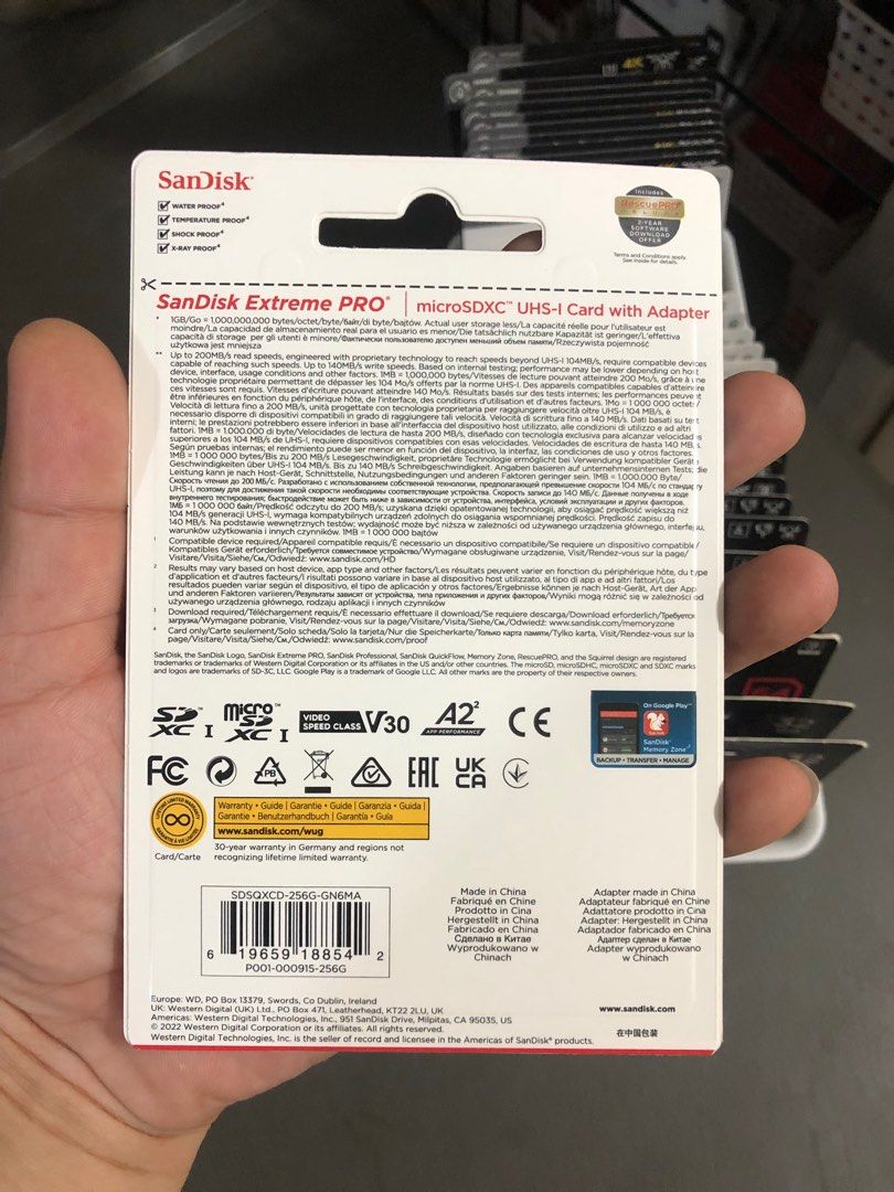 256GB Micro SD Extreme Pro Sandisk Original (Category: Memory & SD Cards) located in Makati City. Submitted by jc.cuerdo (Listing ID 1366001713, Image 2). Description: .