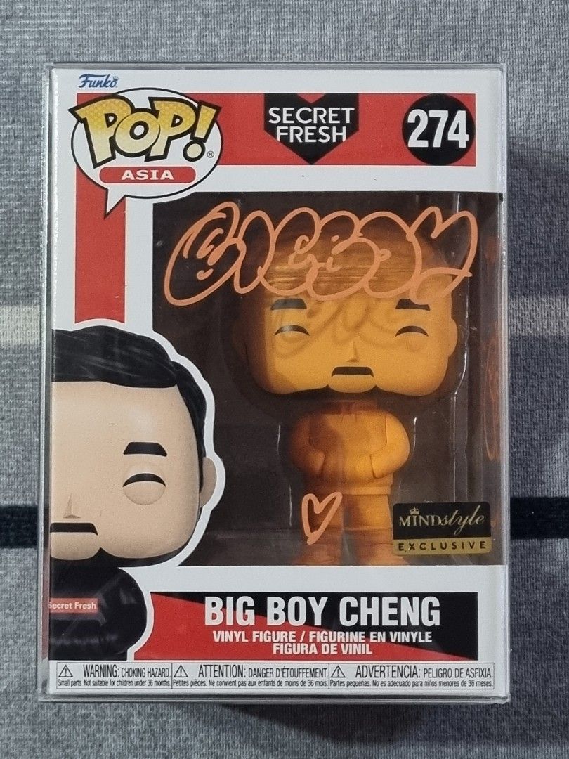 Big Boy Cheng (Orange) LE 300 pcs Signed (Category: Designer & Blind Box Toys) located in Muntinlupa City. Submitted by bnbenaiah (Listing ID 1365932180, Image 1). Description: It's a special edition, as indicated by the "SECRET FRESH" and "MINDstyle EXCLUSIVE" labels, and is number 274 in the Funko Pop! Asia series Condition Brandnew NOOB Free used protector loc. Muntinlupa Incase courrier mishandled the item seller is not lialble for the damage