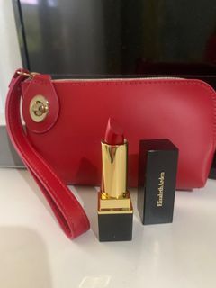 Brand new pouch and lipstick