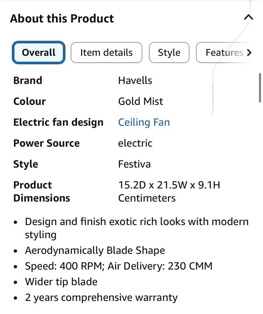 Ceiling Fan (Category: Fans) located in Singapore. Submitted by fasttiger_7574ec (Listing ID 1365927064, Image 3). Description: Brand new 2 sets of Ceiling fan High speed imported from India. Initially bought 4 but installed only 2 sets as other 2 rooms dont need fan now. Selling for 100 sgd each.