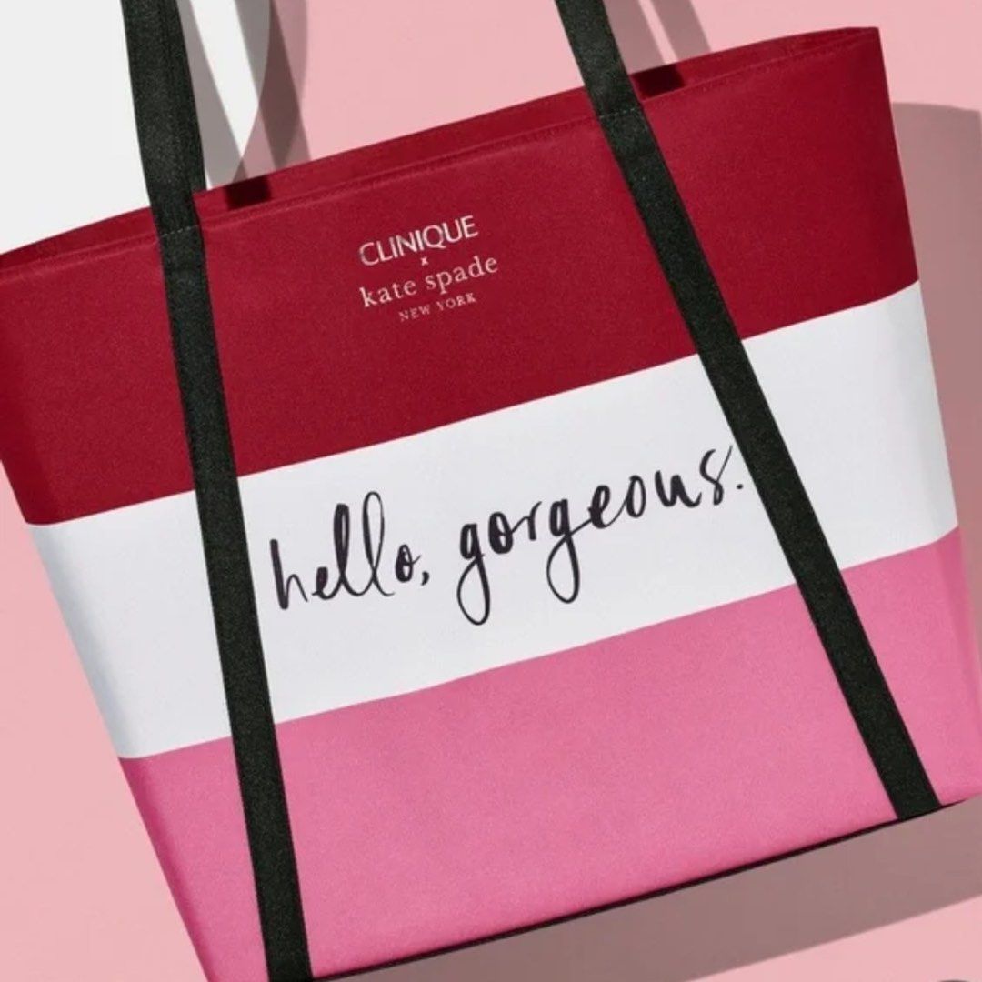 Clinique x Kate Spade Tote Bag (Category: Tote Bags) located in Cebu City. Submitted by BetterPricePH (Listing ID 1365940793, Image 2). Description: Clinique x Kate Spade Tote Bag 10 pcs available Php595.00 New without tags Free shipping.
