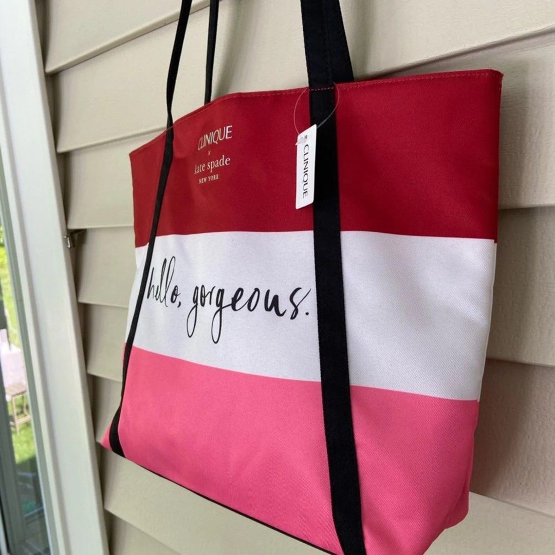 Clinique x Kate Spade Tote Bag (Category: Tote Bags) located in Cebu City. Submitted by BetterPricePH (Listing ID 1365940793, Image 3). Description: Clinique x Kate Spade Tote Bag 10 pcs available Php595.00 New without tags Free shipping.