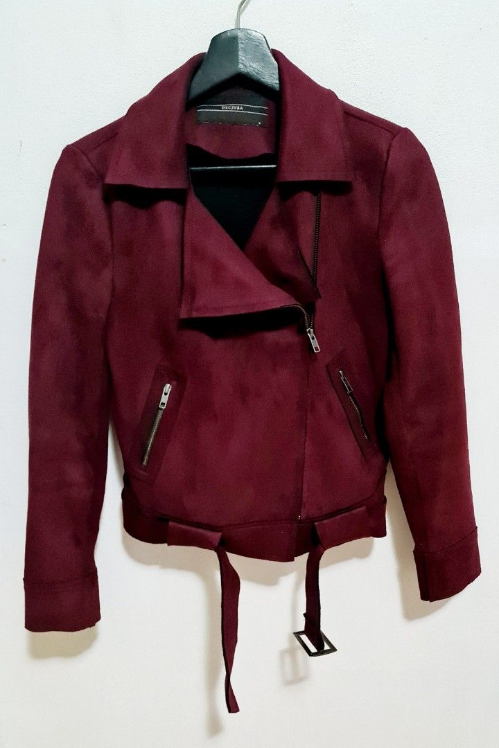 Decjuba Burgundy Faux Leather/Suede Jacket(Size 8) (Category: Women's Clothes) located in Sydney. Submitted by desirably (Listing ID 1366002151, Image 2). Description: Decjuba Burgundy Faux Leather/Suede Jacket(Size 8) for $35. Worn lightly&in good condition. Pick up from Marrickville. Pls feel free to check out my other listings..