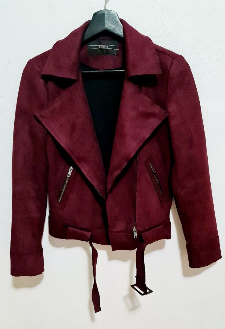 Decjuba Burgundy Faux Leather/Suede Jacket(Size 8) (Category: Women's Clothes) located in Sydney. Submitted by desirably (Listing ID 1366002151, Image 1). Description: Decjuba Burgundy Faux Leather/Suede Jacket(Size 8) for $35. Worn lightly&in good condition. Pick up from Marrickville. Pls feel free to check out my other listings..