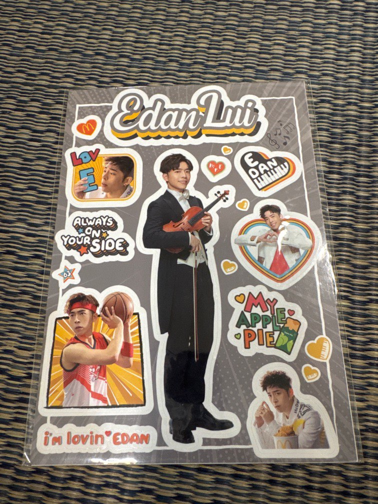 Edan Lui McDonalds Stickers, 興趣及遊戲, 收藏品及紀念品, 明星周邊 - Carousell