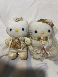 Hello kitty wedding couple plush charm