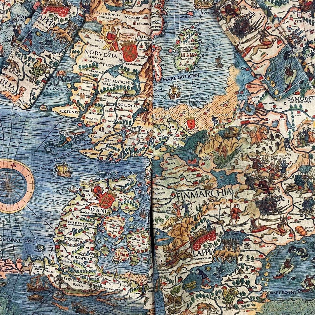 Initial Acient Map Globe Wide Pants (Category: Trousers) located in Baguio. Submitted by themgarbage (Listing ID 1365962753, Image 3). Description: Size tagged: Condition:Great Waist:30 Full Length:35 Thighs:12 Opening:10 .
