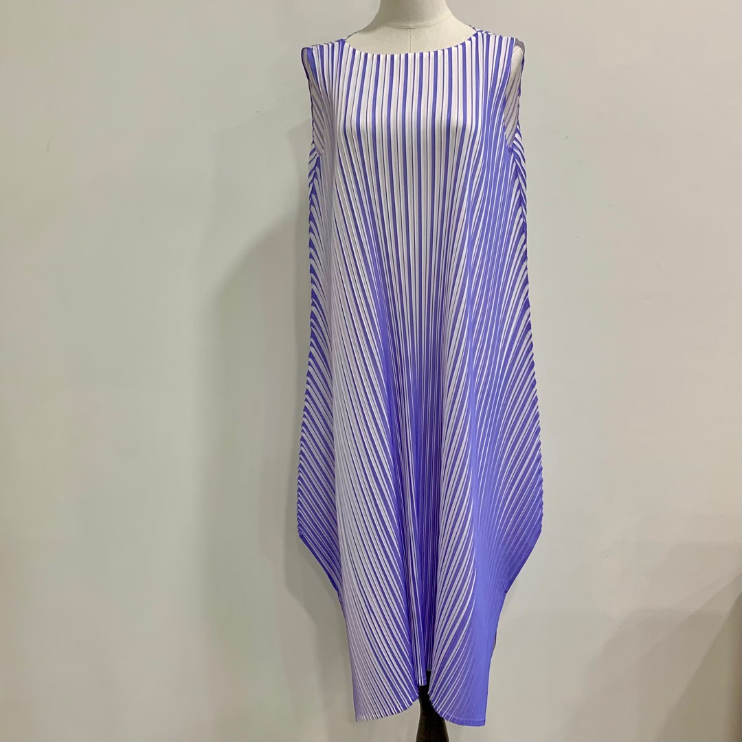 ISSEY MIYAKE Accordion Pleated Sleeveless one piece dress IM64FT615 black 2
