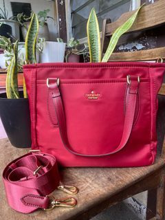 Kate Spade Red Nylon 2-way Bag (