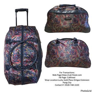 Kathy Van Zeeland Rolling 22” Travel  Duffle Bag