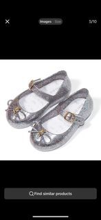 Mini DD Kids jelly shoes silver US 8 14.8cm