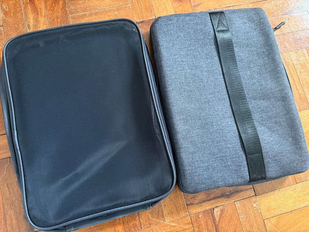 Laptop / ipad bags (Category: Laptop Bags & Sleeves) located in Makati City. Submitted by sicasanchez (Listing ID 1366012817, Image 1). Description: Selling 2 bags - can fit 12 inch laptop and any ipad. The one with mesh is from muji and the other one is from elements. Muji - has no padding, forgot hm i bought it for Elements - has padding, bought it for 1k Slightly used, trying to look for the perfect bag that can fit both my lalptop and ipad. .