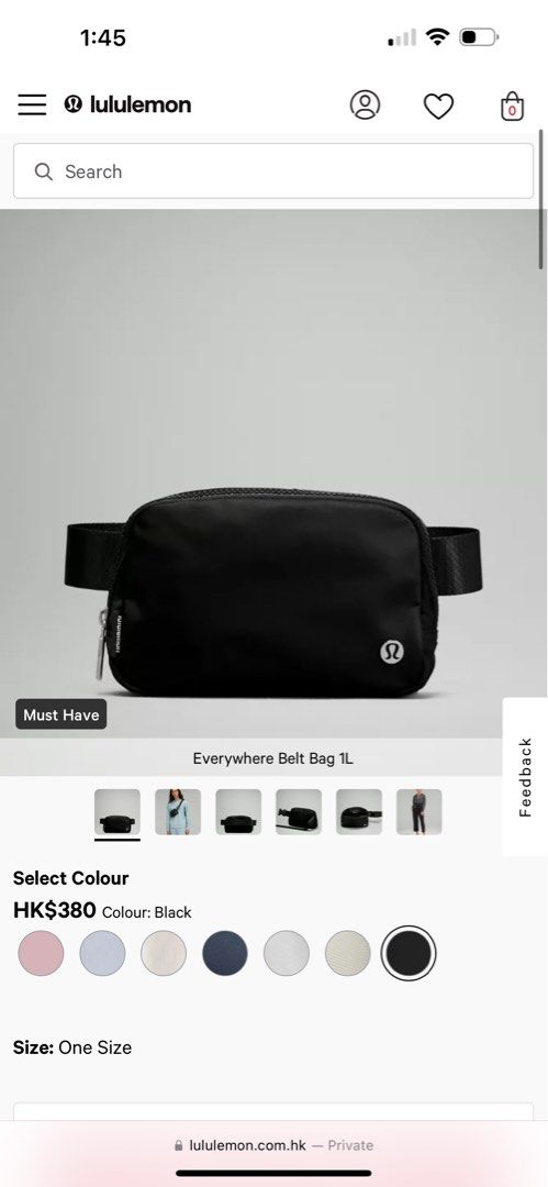 Lululemon Everywhere Bag 1L (BRAND NEW) (Category: Cross-body Bags) located in Mandaluyong City. Submitted by n444t (Listing ID 1365875950, Image 3). Description: RFS: want another color / changed my mind .
