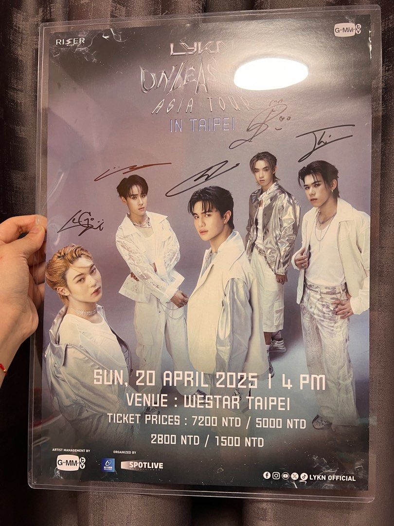 LYKN ASIATOUR TOKYO サイン入りポスター LYKN ASIA TOUR IN TOKYO サイン入りポスター