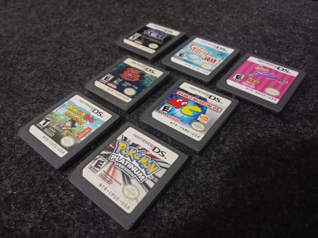 Nintendo DS Cart Game (Category: Nintendo) located in Quezon City. Submitted by rgsph140 (Listing ID 1365976708, Image 2). Description: Authentic Cart Game 💯 All Working Tested 💯 Model Description Items: Nintendo DS Cart Game Pricelist: SOLD-Pokemon Platinum (USA) 1800-Dragon Ball Origins (USA) 500-Stitch Jam (USA) 400-Namco Museum DS (USA) 400-Star Wars The Force Unleashed (USA) 300-Speed Racer (USA) 250-Dream Salon (USA) Delivery Transaction: