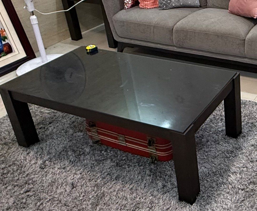 Side tables from Blims fine furniture (Category: Other Home Furniture) located in Manila. Submitted by trishag (Listing ID 1366006562, Image 1). Description: Selling it separately Side table with black tempered glass 60x60x52.8cm 3299php 120x60x44.8cm 3999php If both tables, can give it 6500php.