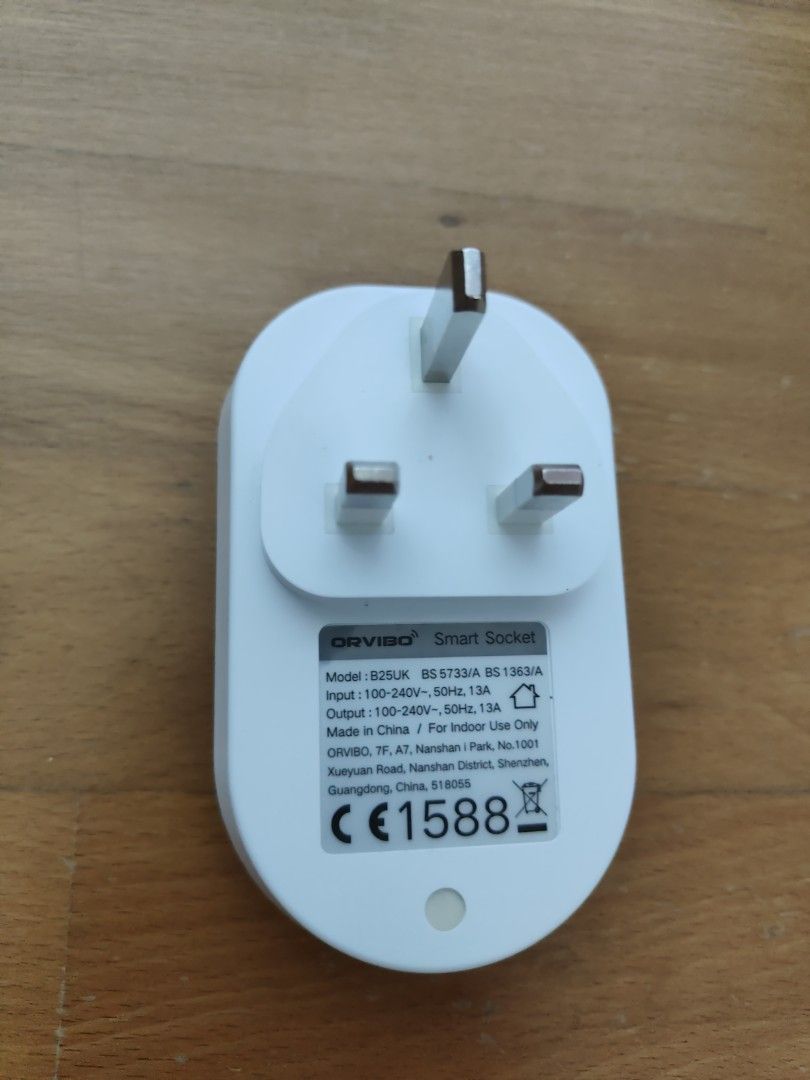 Smart socket (Category: Entertainment Systems & Smart Home Devices) located in Singapore. Submitted by catchacorp (Listing ID 1365894232, Image 2). Description: Set a lamp to turn on at 7pm and off at 11pm... or a fan at 11pm to 4am. I personally set it to turn my TV at 11.30pm in case I fall sleep in front of it to save on my electricity bills Orbivo Smarthome socket allows you to control the power to an appliance or device remotely using a smar