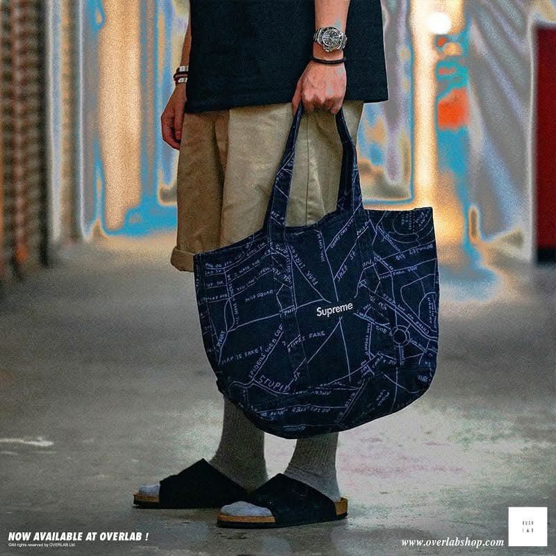 SUPREME-Gonz Map denim-tote, Men's Fashion, Bags, Sling Bags SUPREME-Gonz Map denim-tote, Men's Fashion, Bags, Sling Bags