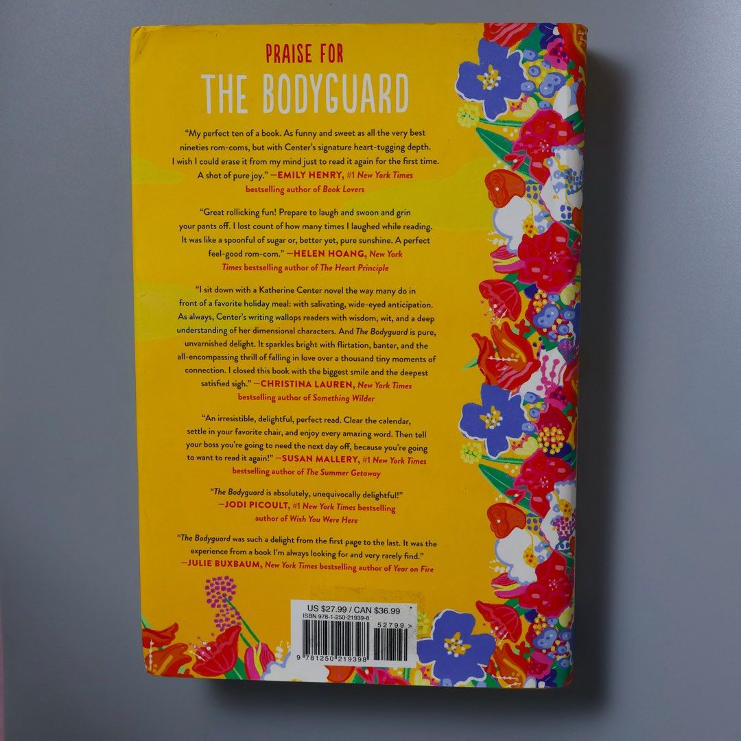 The Bodyguard by Katherine Center (Category: Storybooks) located in Baguio. Submitted by krlmnl (Listing ID 1365933315, Image 2). Description: Hardbound Authentic MOP: GCash MOD: J&T 📍Baguio based DISCLAIMER: THESE ARE PRE-LOVED BOOKS, PLEASE EXPECT MINOR FLAWS SUCH AS SHELF WEAR, CREASES, CORNER WEAR, SLIGHT INSCRIPTIONS, AND OTHER TYPICAL SIGNS OF USE..