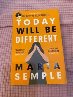 Fiction book Today Will Be Different Trade Paperback By Maria Semple