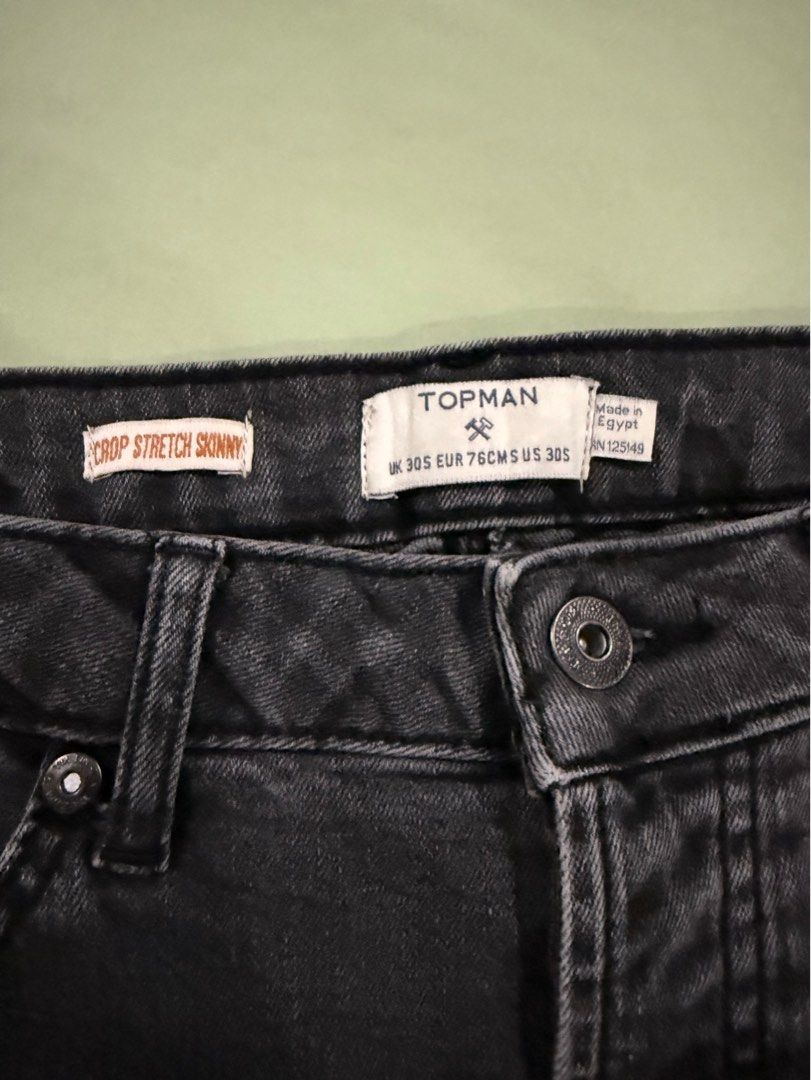 Topman Cropped Stretch Skinny Jeans (Category: Jeans) located in Valenzuela. Submitted by decluttrr (Listing ID 1365945029, Image 2). Description: Topman Cropped Stretch Skinny Size 30 Used but in good condition Php 499.
