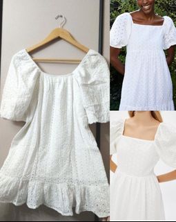 WHITE DRESS | WHITE PUFF-SLEEVED DRESS| BEACH DRESS | SUMMER DRESS| Y2K PUFF SLEEVES DRESS| COQUETTE DRESS| SHORT SEXY DRESS | CLASSY MINI DRESS |ELEGANT WHITE DRESS #13